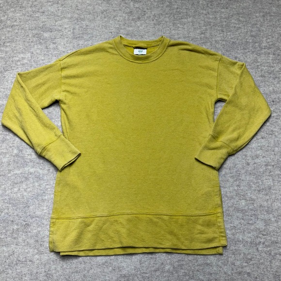aerie Tops - Aerie Womens XXS Oversized Sweatshirt Long Sleeve Textured Yellow Pullover